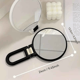 Darrahopens Health & Beauty > Makeup > Makeup Mirrors Double-sided Folding Makeup Mirror – 1X/50X Dual Magnification, 360° Rotatable and Foldable for Portability, Three Uses: Handheld, Desktop, Wall-mounted(WHITE)