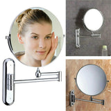 Darrahopens Health & Beauty > Makeup > Makeup Mirrors Extendable Wall-Mounted Makeup Mirror with 10× Magnification, Double-Sided