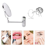 Darrahopens Health & Beauty > Makeup > Makeup Mirrors Extendable Wall-Mounted Makeup Mirror with 10× Magnification, Double-Sided