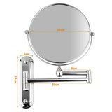 Darrahopens Health & Beauty > Makeup > Makeup Mirrors Extendable Wall-Mounted Makeup Mirror with 10× Magnification, Double-Sided