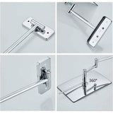 Darrahopens Health & Beauty > Makeup > Makeup Mirrors Foldable Rotating Magnifying Mirror 3X, 360-Degree Wall Mount with Compatible Drilling for Bathroom Makeup