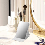 Darrahopens Health & Beauty > Makeup > Makeup Mirrors Frameless High Definition Makeup Mirror - Foldable Travel Mirror - Portable Makeup Mirror with Soft PU Leather Cover - Suitable for Bedroom, Bathroom & Travel（White）