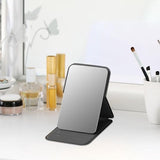 Darrahopens Health & Beauty > Makeup > Makeup Mirrors High Definition Frameless Makeup Mirror - Foldable Travel Mirror - Portable Makeup Mirror with Soft PU Leather Cover - Suitable for Bedroom, Bathroom & Travel（Black）