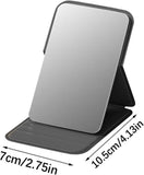 Darrahopens Health & Beauty > Makeup > Makeup Mirrors High Definition Frameless Makeup Mirror - Foldable Travel Mirror - Portable Makeup Mirror with Soft PU Leather Cover - Suitable for Bedroom, Bathroom & Travel（Black）