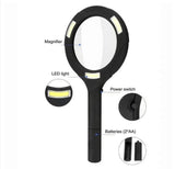 Darrahopens Health & Beauty > Makeup > Makeup Mirrors LED Magnifying Glass with COB Light, 250 Lumens Glass Lens and Ergonomic Handle