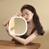 Darrahopens Health & Beauty > Makeup > Makeup Mirrors LED Makeup Mirror, Rechargeable Table Makeup Lights, 3X Magnification, Adjustable Brightness, Touch Control, Gifts (Pink/Brown) In Australia - Darrahopens
