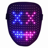 Darrahopens Health & Beauty > Makeup > Makeup Mirrors LED Mask with Gesture Sensing, Light-Up Transforming Face Cover for Halloween, Christmas, Cosplay & Birthday Parties