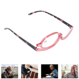 Darrahopens Health & Beauty > Makeup > Makeup Mirrors Magnifying Cosmetic Glasses Lightweight Foldable Rotating Single Lens +3.00 Pink for Women