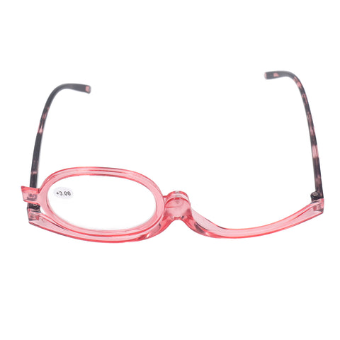 Darrahopens Health & Beauty > Makeup > Makeup Mirrors Magnifying Cosmetic Glasses Lightweight Foldable Rotating Single Lens +3.00 Pink for Women