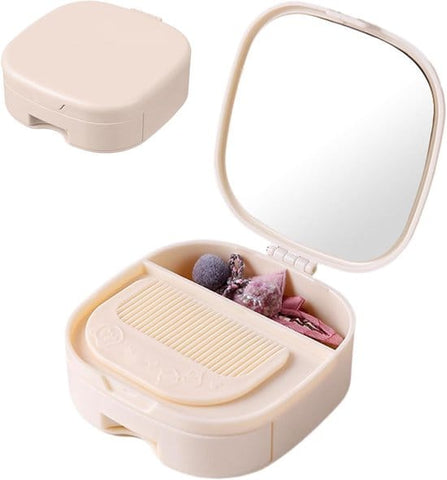 Darrahopens Health & Beauty > Makeup > Makeup Mirrors Makeup Mirror - Travel Makeup Mirror - Portable Makeup Mirror with Storage Box - Foldable Compact Mirror with Storage Box - Delicate Storage Box