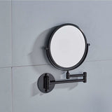 Darrahopens Health & Beauty > Makeup > Makeup Mirrors Wall Mounted Makeup Mirror x3, Black Makeup Mirrors Bathroom Mirror 20cm Double Wall Mirror, 360° Rotatable and Extendable