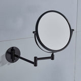 Darrahopens Health & Beauty > Makeup > Makeup Mirrors Wall Mounted Makeup Mirror x3, Black Makeup Mirrors Bathroom Mirror 20cm Double Wall Mirror, 360° Rotatable and Extendable
