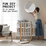 Darrahopens Health & Beauty > Makeup Mirrors 2 Set La Bella Gold Wall Mirror Round Aluminum Frame Makeup Decor Bathroom Vanity 70cm