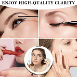 Darrahopens Health & Beauty > Makeup Mirrors 45cm Large Makeup Desk Mirror Lights Round LED Makeup Make up Mirror Bedroom Tabletop Touch Control Black