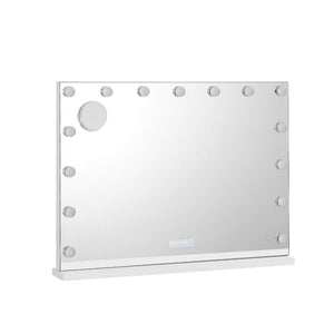 Darrahopens Health & Beauty > Makeup Mirrors Embellir Bluetooth Makeup Mirror 80X58cm Hollywood with Light Vanity Wall 18 LED