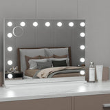 Darrahopens Health & Beauty > Makeup Mirrors Embellir Bluetooth Makeup Mirror 80X58cm Hollywood with Light Vanity Wall 18 LED