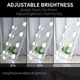 Darrahopens Health & Beauty > Makeup Mirrors Vanity Mirror with Lights with 8 Dimmable Bulbs for Makeup and Travel (White, 30 x 23 cm)