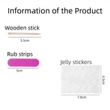 Darrahopens Health & Beauty > Makeup > Nail Care 10-Set Press-On Nail Prep Tool Kits - 10 x Disposable Manicure Sticks & 10 x Mini Files, 10 Ultra-Thin Adhesive Sheets