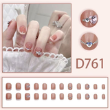 Darrahopens Health & Beauty > Makeup > Nail Care 12 boxes / 288 pieces, cool spicy simple French sparkling diamond line sweet style hot-selling wearable jewelry set