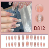Darrahopens Health & Beauty > Makeup > Nail Care 12 boxes / 288 pieces, cool spicy simple French sparkling diamond line sweet style hot-selling wearable jewelry set