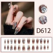 Darrahopens Health & Beauty > Makeup > Nail Care 12 boxes / 288 pieces, cool spicy simple French sparkling diamond line sweet style hot-selling wearable jewelry set