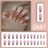 Darrahopens Health & Beauty > Makeup > Nail Care 12 boxes / 288 pieces, cool spicy simple French sparkling diamond line sweet style hot-selling wearable jewelry set