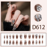Darrahopens Health & Beauty > Makeup > Nail Care 12 boxes / 288 pieces, cool spicy simple French sparkling diamond line sweet style hot-selling wearable jewelry set