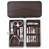 Darrahopens Health & Beauty > Makeup > Nail Care 12-Piece Manicure Pedicure Kit, Professional Nail Clipper Grooming Set, Brown Croc Case