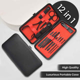 Darrahopens Health & Beauty > Makeup > Nail Care 12-Piece Manicure Pedicure Tool Set, Professional Nail Care Grooming Kit