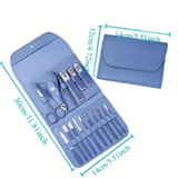 Darrahopens Health & Beauty > Makeup > Nail Care 16-Piece Nail Care Set | Portable & Professional, One Box for Hand & Foot Details.purple