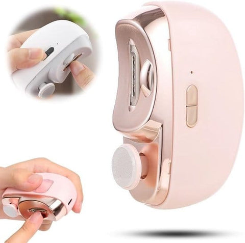 Darrahopens Health & Beauty > Makeup > Nail Care 3-in-1 Electric Nail Clipper with LED Polishing Function – Safe Nail Cutting and Care for Seniors and Adults（Pink）