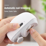 Darrahopens Health & Beauty > Makeup > Nail Care 3-in-1 Electric Nail Clipper with LED Polishing Function – Safe Nail Cutting and Care for Seniors and Adults（White）