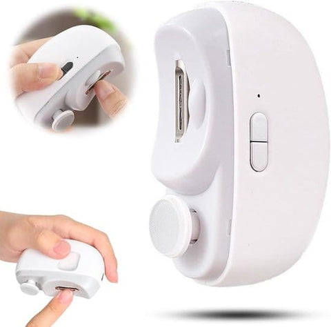Darrahopens Health & Beauty > Makeup > Nail Care 3-in-1 Electric Nail Clipper with LED Polishing Function – Safe Nail Cutting and Care for Seniors and Adults（White）