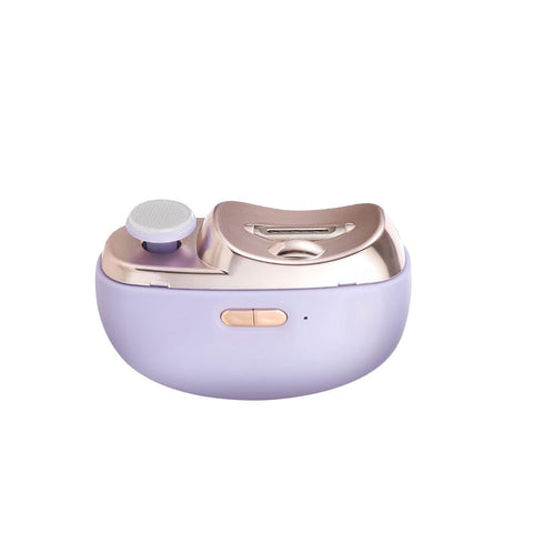 Darrahopens Health & Beauty > Makeup > Nail Care 3-in-1 Electric Nail Trimmer for Kids, Adults & Seniors – Auto Nail Clipper with Polish Plate, Dust Collector, LED Light, Whisper-Quiet 40dB Operation, USB-C Rechargeable, Safe for Sensitive Nails (Purple)