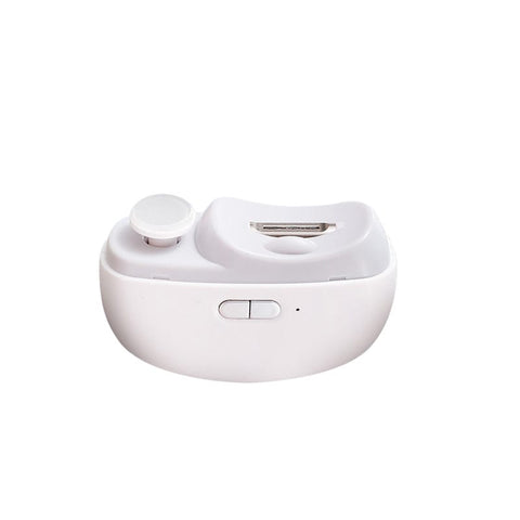 Darrahopens Health & Beauty > Makeup > Nail Care 3-in-1 Electric Nail Trimmer for Kids, Adults & Seniors – Auto Nail Clipper with Polish Plate, Dust Collector, LED Light, Whisper-Quiet 40dB Operation, USB-C Rechargeable, Safe for Sensitive Nails (White)