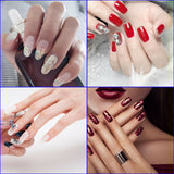 Darrahopens Health & Beauty > Makeup > Nail Care 500Pcs Fake French Nail Tips White Clear Stiletto False Gel Pointy Art Acrylic