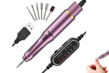 Darrahopens Health & Beauty > Makeup > Nail Care Electric Manicure Tools Kit File Machine Cordless Nail Drill Trimmer Nail Grind Trim Polish-Gray