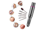 Darrahopens Health & Beauty > Makeup > Nail Care Electric Manicure Tools Kit File Machine Cordless Nail Drill Trimmer Nail Grind Trim Polish-Gray