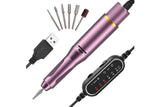 Darrahopens Health & Beauty > Makeup > Nail Care Electric Manicure Tools Kit File Machine Cordless Nail Drill Trimmer Nail Grind Trim Polish-Purple
