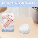 Darrahopens Health & Beauty > Makeup > Nail Care Electric nail clipper - Automatic nail clipper - Safe nail clipper with wireless charging - With LED light and collection container for nail debris - Suitable for children, adults and seniors