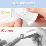 Darrahopens Health & Beauty > Makeup > Nail Care Electric nail clipper - Automatic nail clipper - Safe nail clipper with wireless charging - With LED light and collection container for nail debris - Suitable for children, adults and seniors