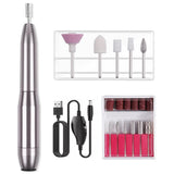 Darrahopens Health & Beauty > Makeup > Nail Care Electric Nail Drill Kit Cordless Nail Drill Portable USB Rechargeable Manicure Pedicure Tools for Acrylic Gel Nails -Gold