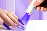 Darrahopens Health & Beauty > Makeup > Nail Care Handheld UV Nail Lamp Portable Gel Nail Dryer for Home Salon Use - White