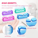 Darrahopens Health & Beauty > Makeup > Nail Care Handle Nail Brushes - 4 pcs Plastic Nail Cleaning Brushes - Scrub Brushes For Cleaning Nails