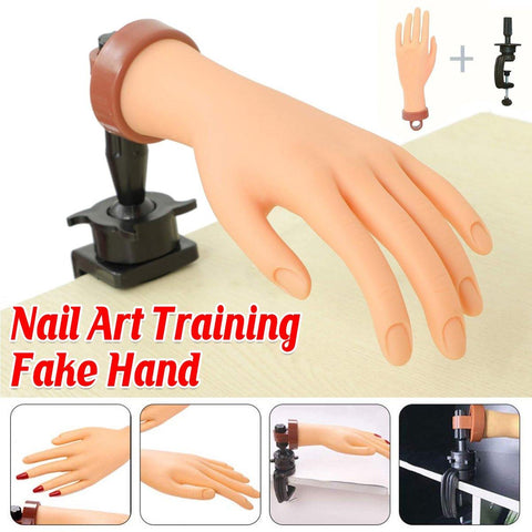 Darrahopens Health & Beauty > Makeup > Nail Care Manicure Practice Hand Mould Simulation Fake Hand Desktop Holder for Nail Art