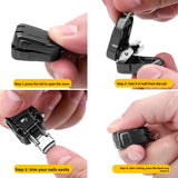 Darrahopens Health & Beauty > Makeup > Nail Care Mini Cat Design Black Compact Folding Nail Clippers with Stainless Steel Blade and Keychain Design for Daily Use Local Standard Fit