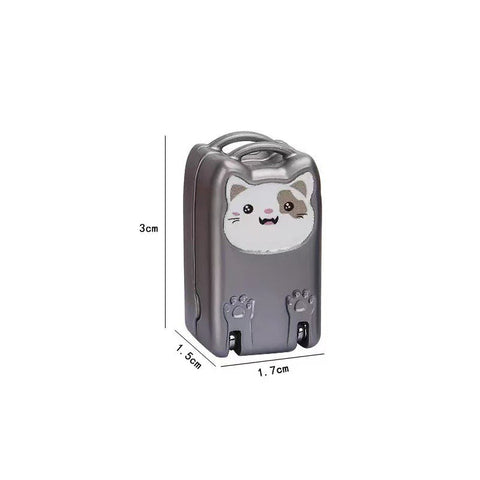 Darrahopens Health & Beauty > Makeup > Nail Care Mini Cat Design Silver Compact Folding Nail Clippers with Stainless Steel Blade and Keychain Design for Daily Use Local Standard Fit