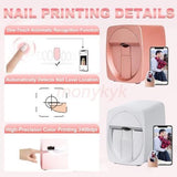 Darrahopens Health & Beauty > Makeup > Nail Care Nail Printer Nail Art Printer Machine Kit-Impresora De UñAs Pro,3D Fingernail Printer Machine for Salon&Home-WiFi/DIY Design| Pg4 Gel,Fm10 Ink, Base/Cleaning Glue - Pink - Size Nail art machine In Australia - Darrahopens