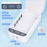 Darrahopens Health & Beauty > Makeup > Nail Care Nail Tool Sterilizer with Blue Light,Portable USB Sterilizer For Nail Tools Nail Cleaning Box Beauty Tool Cleaner Machine for for Nail Salon, Tweezers, Jewelry, Phone, Manicure Tools Cleaning