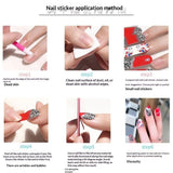 Darrahopens Health & Beauty > Makeup > Nail Care NailPolishFilmNailStickersZE-0588